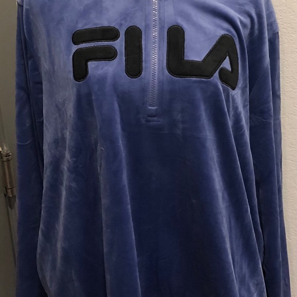Women’s Fila Quarter Zip Velour Pullover - Picture 3 of 6